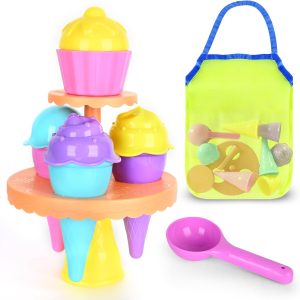 Sand Box Toys Ice Cream with Mesh Bag